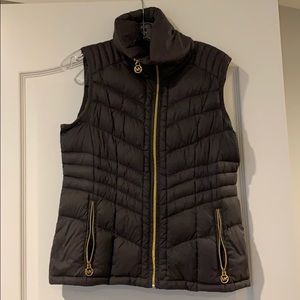 Brown Michael Kors puffy vest